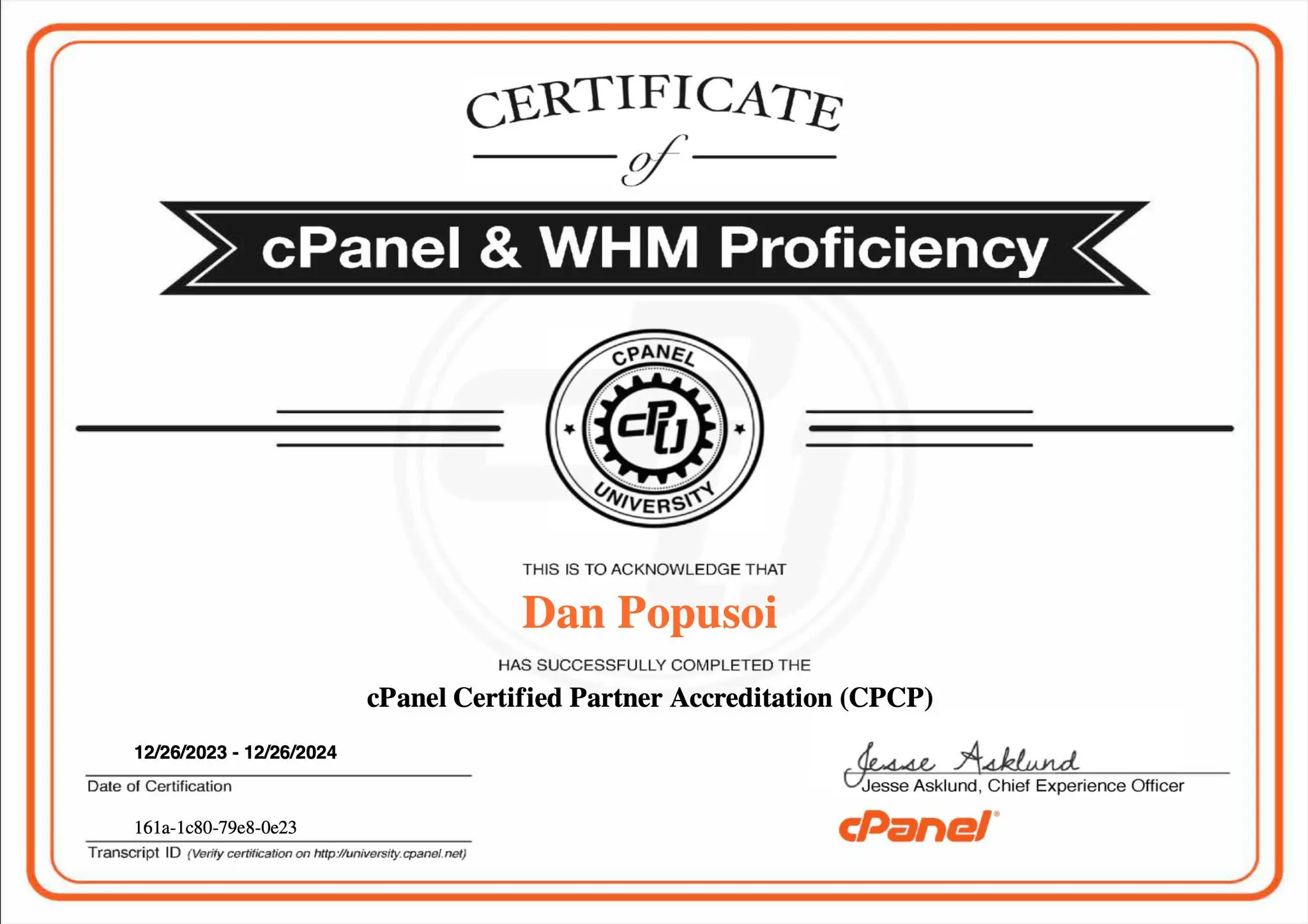 IP Host Devine cPanel Certified Partner: Asigurăm Securitate și Performanță Fără Compromis!