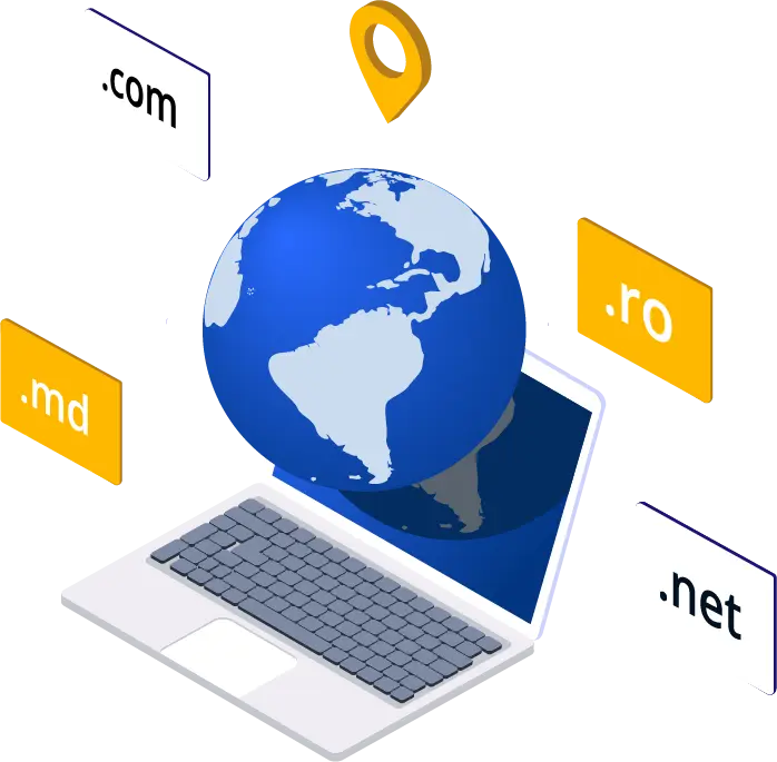 <span>Cumpără domenii</span> </br>.MD .COM. RO .EU